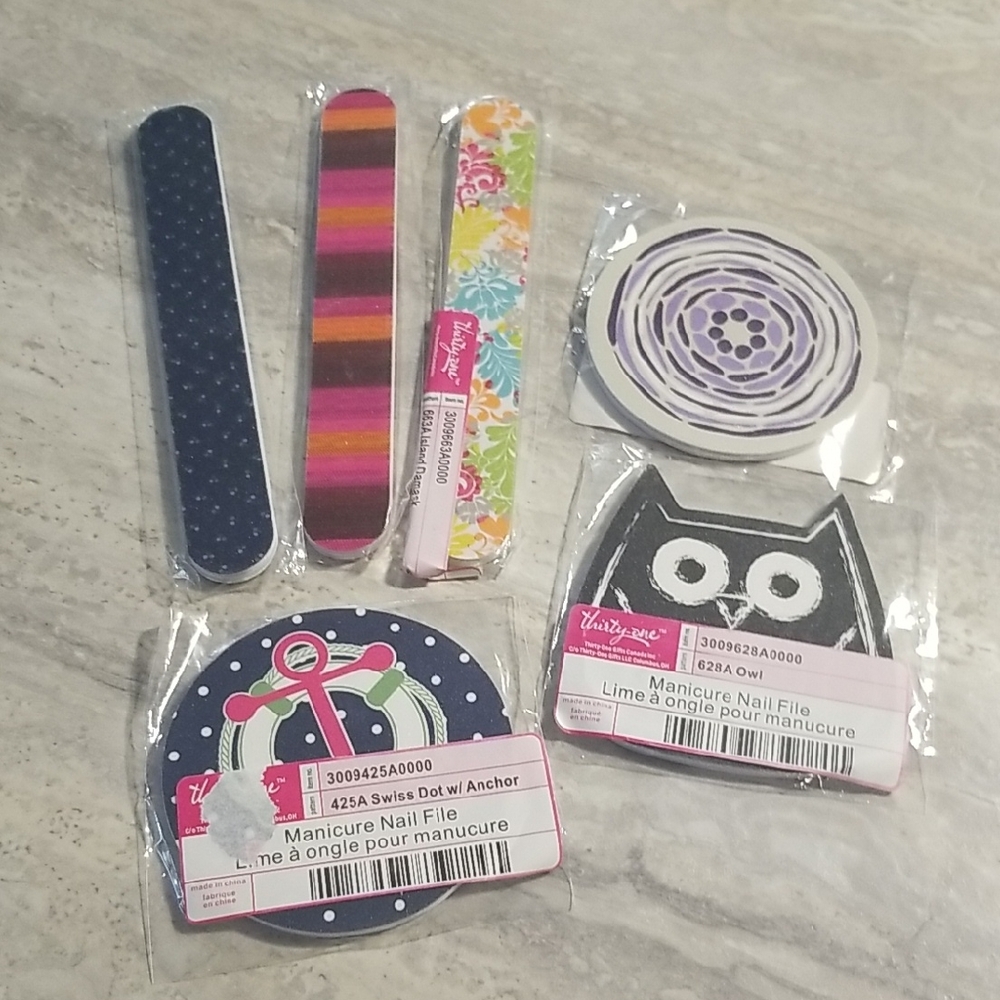 Thirty-One Vibrant Nail File Lot Assorted Sizes